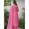 Women's Chanderi Silk Ethnic Motif Round 3/4th Sleeve Kurti With Pant Dupatta Set (Pink) Women's Chanderi Silk Ethnic Motif Round 3/4th Sleeve Kurti With Pant Dupatta Set (Pink)