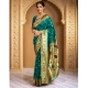 Women's Silk Blend Woven Saree With Unstitched Blouse 5.5Mtr (Green)