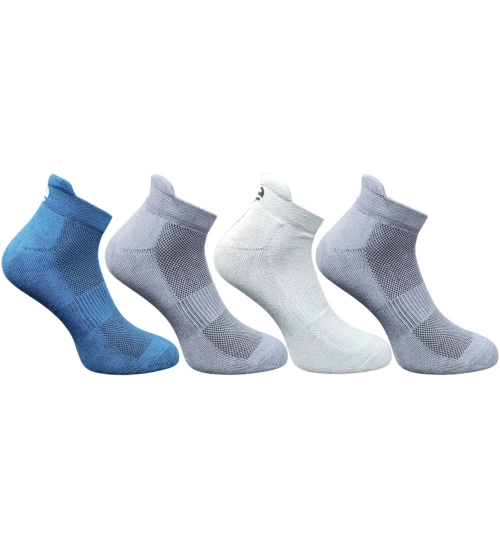 4_Pair Set Unisex Casual Cotton Printed Ankle Length Socks (Multicolor)