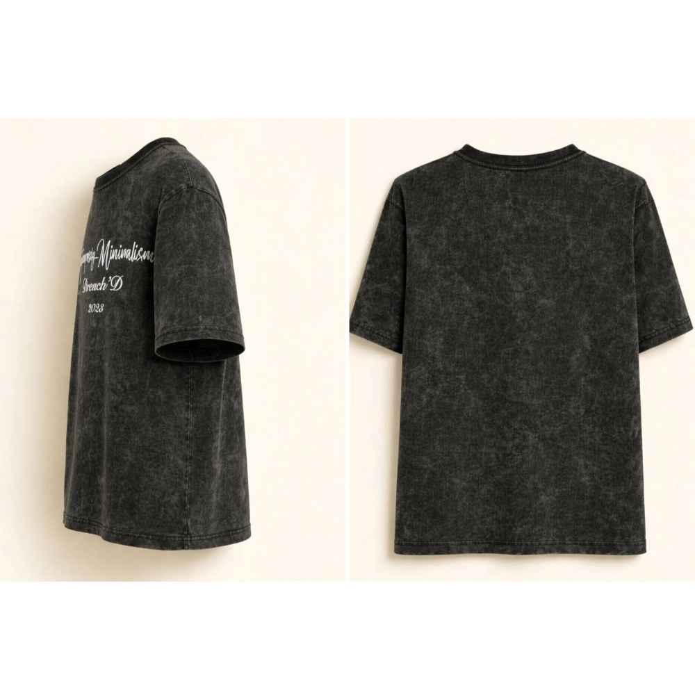 Men's Cotton Acid wash T-shirt (Grey) Men's Cotton Acid wash T-shirt (Grey)