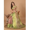 Women's Jacquard Saree With Unstitched Blouse 5.5Mtr (Multicolor)