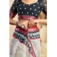 Women's Linen Cotton Printed Ready To Wear Saree With Unstitched Blouse 5.5 Mtr (Off_White)