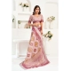 Women's Linen Cotton Printed Ready To Wear Saree With Unstitched Blouse 5.5 Mtr (Maroon)