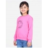 Girl's Fleece Embellished Long Sleeves Sweatshirt (Pink)