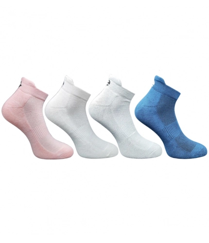 4_Pair Set Unisex Casual Cotton Printed Ankle Length Socks (Multicolor)