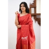 Women's Soft Lichi Silk Printed Saree With Unstitched Blouse 5.5Mtr (Red) Women's Soft Lichi Silk Printed Saree With Unstitched Blouse 5.5Mtr (Red)