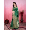 Women's Banarasi Silk Printed Saree With Unstitched Blouse 5.5Mtr (Green) Women's Banarasi Silk Printed Saree With Unstitched Blouse 5.5Mtr (Green)