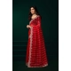 Women's Net Sequence Saree With Unstitched Blouse 5.5Mtr (Red) Women's Net Sequence Saree With Unstitched Blouse 5.5Mtr (Red)