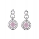 Women's Brass Silver Plated Necklace set (Pink) Women's Brass Silver Plated Necklace set (Pink)