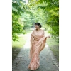Women's Faux_Banarasi Lining Pattern Saree With Unstitched Blouse 5.5Mtr (Peach) Women's Faux_Banarasi Lining Pattern Saree With Unstitched Blouse 5.5Mtr (Peach)