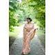 Women's Faux_Banarasi Lining Pattern Saree With Unstitched Blouse 5.5Mtr (Peach) Women's Faux_Banarasi Lining Pattern Saree With Unstitched Blouse 5.5Mtr (Peach)