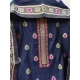 Women's Banarasi Silk Printed Unstitched Salwar Suit Material With Dupatta (Navy Blue, 3Mtrs)