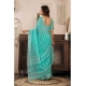 Women's Linen Cotton Printed Ready To Wear Saree With Unstitched Blouse 5.5 Mtr (Sea_Green)