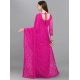 Women's Net Self Design Saree With Unstitched Blouse 5.5Mtr (Rani) Women's Net Self Design Saree With Unstitched Blouse 5.5Mtr (Rani)