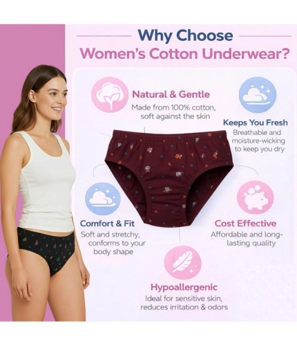 Pack of_12 Women's Cotton Printed Hipster Panty (Multicolor)
