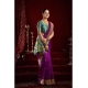 Women's Silk Blend Woven Saree With Unstitched Blouse 5.5 Mtr (Purple)