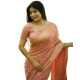 Women's Silk_Blend Checked Saree With Unstitched Blouse 5.5Mtr (Peach)