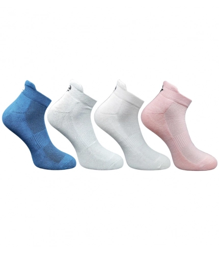 4_Pair Set Unisex Casual Cotton Printed Ankle Length Socks (Multicolor)
