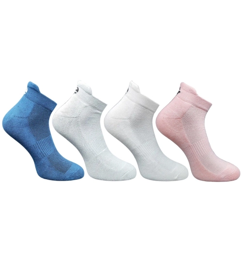 4_Pair Set Unisex Casual Cotton Printed Ankle Length Socks (Multicolor)