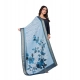 Women's chanderi silk  Printed Dupatta (Blue, Length: 2 Mtr)