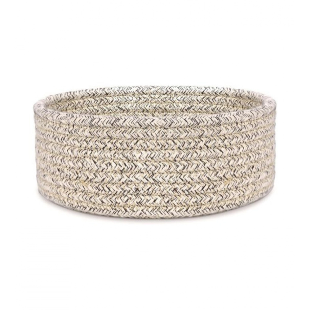 Cotton 8x3 Inch Kidi Round 1 Pcs Bedside Organizer (Brown)