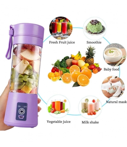 Plastic Solid Electric USB Juicer (Purple)
