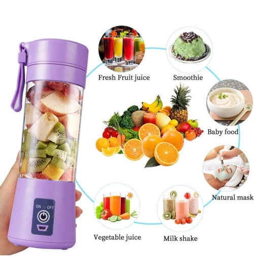 Plastic Solid Electric USB Juicer (Purple)