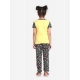 Girl's Cotton Hosiery Printed Night Suit Set (Yellow-Black) Girl's Cotton Hosiery Printed Night Suit Set (Yellow-Black)