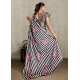 Women's Satin Crepe Printed Saree With Unstitched Blouse 5.5Mtr (Black)