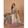 Women's Jacquard Saree With Unstitched Blouse 5.5Mtr (Multicolor)