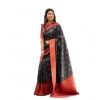 Women's Litchi silk Printed Saree With Unstitched Blouse (Grey) Women's Litchi silk Printed Saree With Unstitched Blouse (Grey)