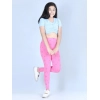 Girl's Cotton Lycra Printed Elasticated Leggings (Light Pink) Girl's Cotton Lycra Printed Elasticated Leggings (Light Pink)