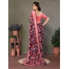Women's Chiffon Printed Saree With Unstitched Blouse 5.5Mtr (Pink) Women's Chiffon Printed Saree With Unstitched Blouse 5.5Mtr (Pink)