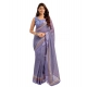 Women's Faux Linen Printed Ready to wear Saree With Unstitched Blouse 5.5Mtr (Light_Lavender) Women's Faux Linen Printed Ready to wear Saree With Unstitched Blouse 5.5Mtr (Light_Lavender)