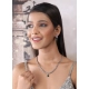 Women's Brass Silver Plated Necklace set (Green) Women's Brass Silver Plated Necklace set (Green)