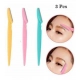 Pack of 3_Facial Razor Set Eyebrow and Face Shaving Trimmer (Color: Assorted )