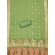 Women's Banarasi Silk Printed Unstitched Salwar Suit Material With Dupatta (Pista, 3Mtrs)