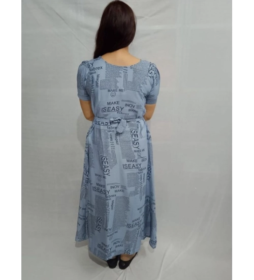 Women's Casual Crepe Half Sleeves Dress (Grey) Women's Casual Crepe Half Sleeves Dress (Grey)