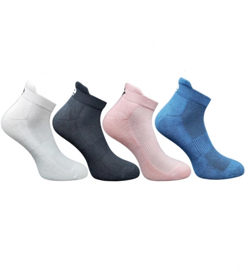 4_Pair Set Unisex Casual Cotton Printed Ankle Length Socks (Multicolor)