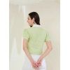 Women's Cotton Striped Half Sleeve Shirt (Green - White)