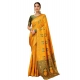 Women's Silk Blend Woven Zari Work Saree With Unstitched Blouse 5.5Mtr (Mustard)