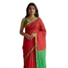 Women's Cotton Printed Saree With Unstitched Blouse 5.5Mtr (Red) Women's Cotton Printed Saree With Unstitched Blouse 5.5Mtr (Red)