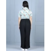 Girl's Polyester Floral Short Sleeves Jumpsuit (Green-Black) Girl's Polyester Floral Short Sleeves Jumpsuit (Green-Black)