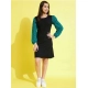 Girl's Polyester Printed Long Sleeves Dress (Black-Green) Girl's Polyester Printed Long Sleeves Dress (Black-Green)