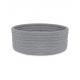 Cotton 8x3 Inch Round 1 Pcs Bedside Organizer (Gray)