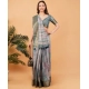 Women's Polyester Printed Saree With Unstitched Blouse 5.5 Mtr (Multicolor)