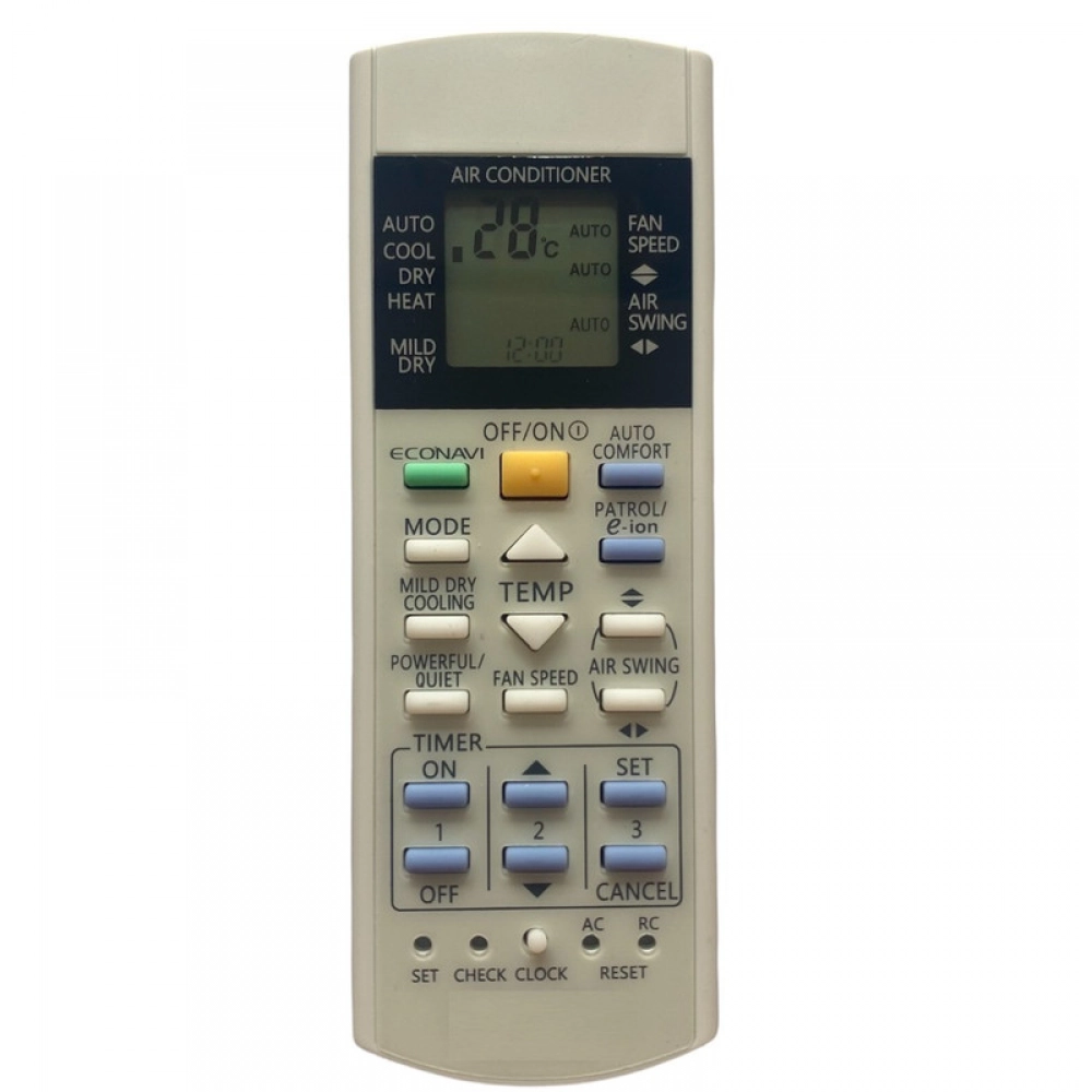 Ecomoye AC Remote No. 29B (No Backlight), Compatible/Replacement for Panasonic Inverter AC Remote Control, White (Exactly Same Remote will Only Work)