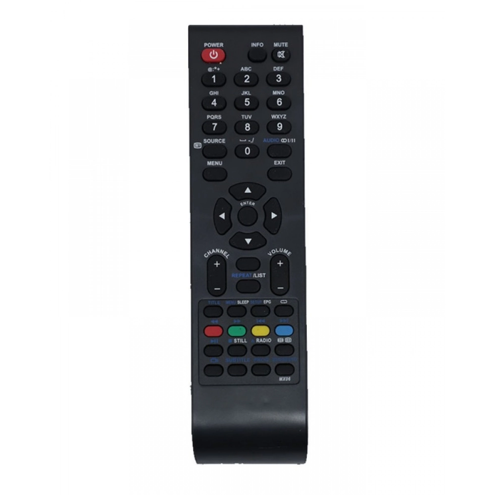Ecomoye LCD/LED Remote No. MX06, Compatible/Replacement for Vu LCD/LED TV Remote Control, Black (Exactly Same Remote will Only Work)