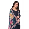 Dropship Women's chanderi silk  Printed Dupatta (Navy Blue, Length: 2 Mtr)