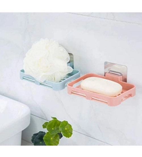 Pack of 5_Magic Sticker Soap Holder – Wall-Mount Soap Organizers (Color: Assorted ) Pack of 5_Magic Sticker Soap Holder – Wall-Mount Soap Organizers (Color: Assorted )